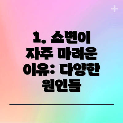 1. 소변이 자주 마려운 이유: 다양한 원인들