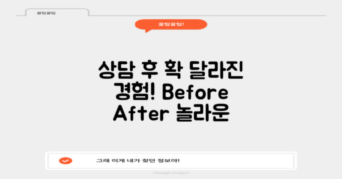 상담 전후, 달라지는 경험