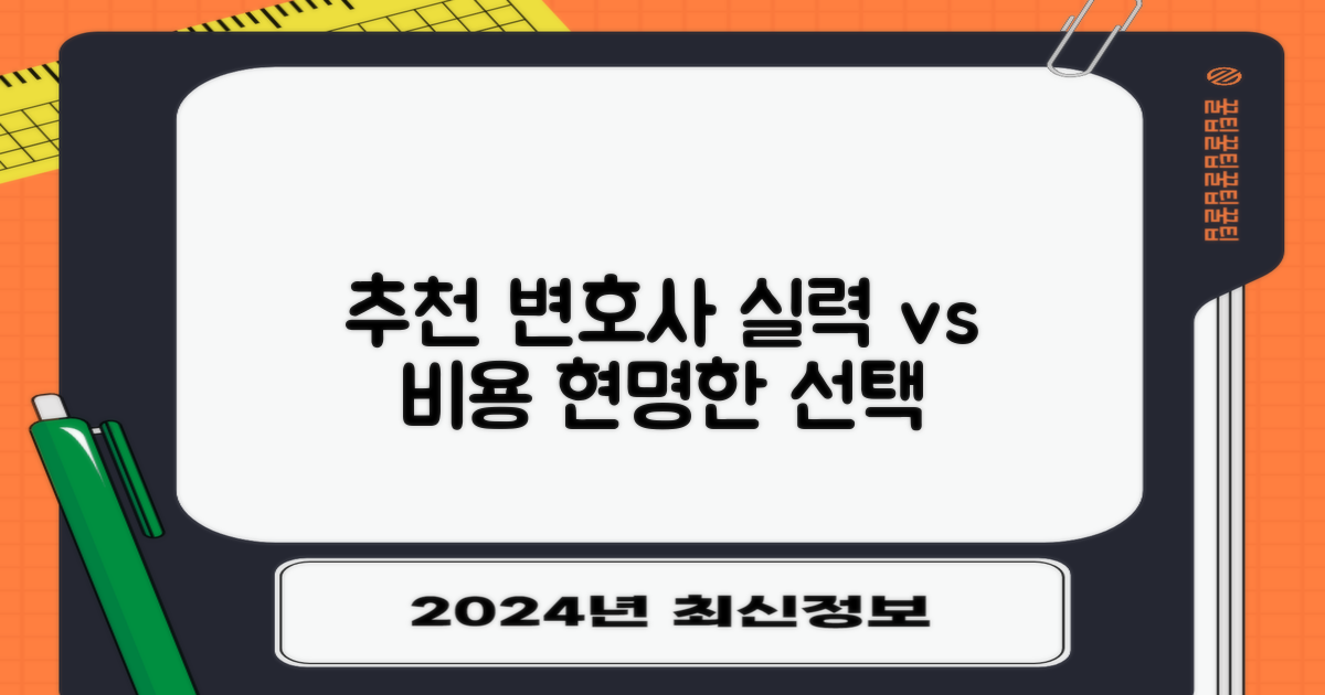 추천 변호사, 실력과 비용 비교