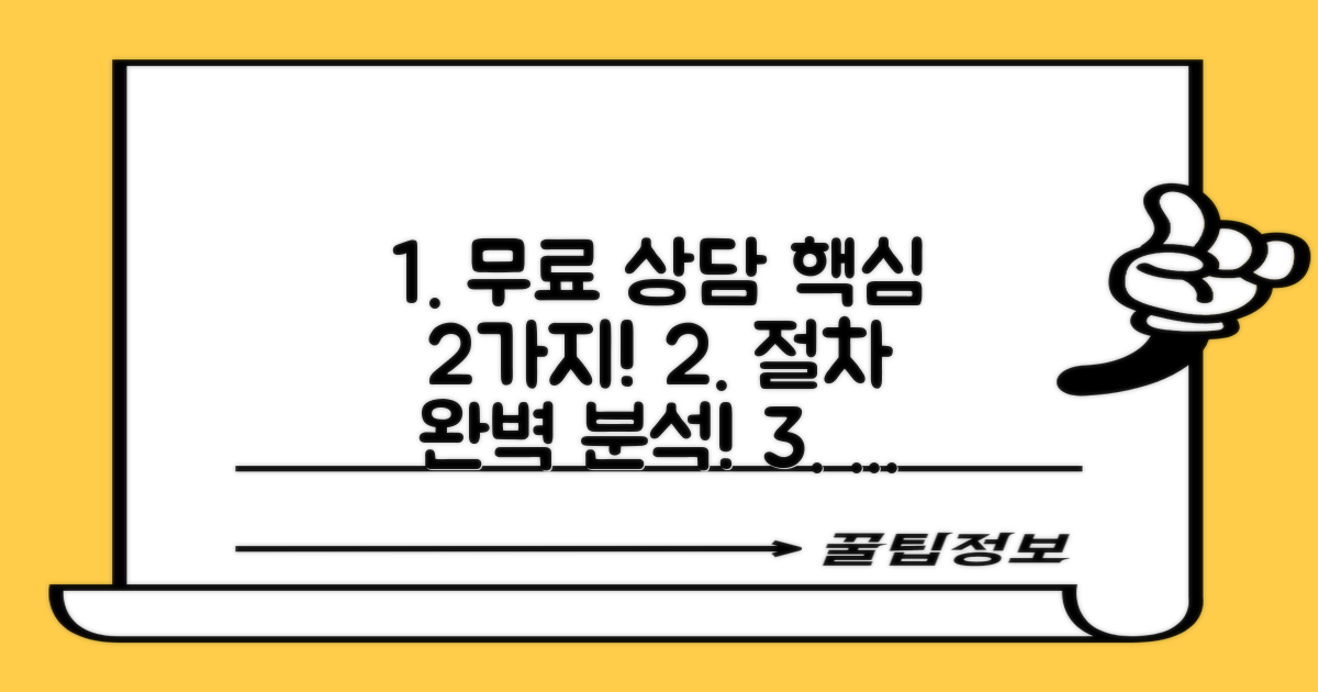 무료 상담 2가지 핵심 절차