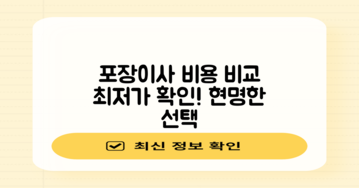 합리적인 포장이사 비용 비교