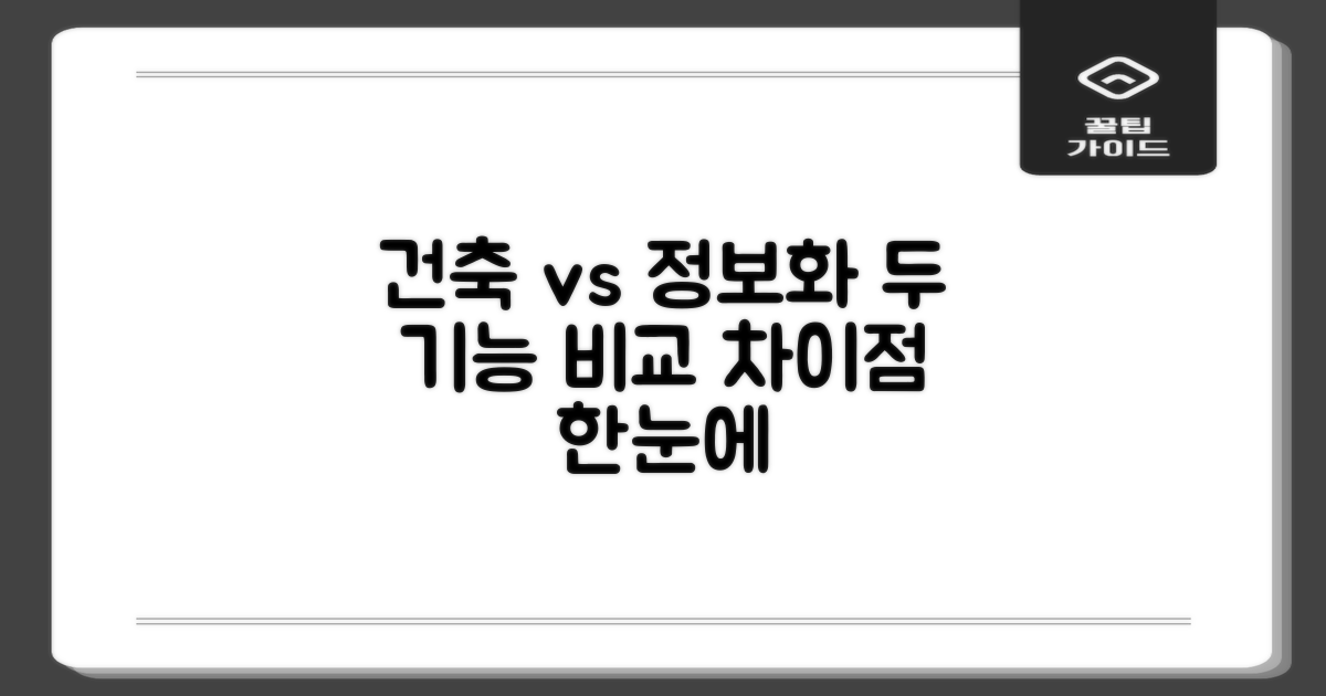 건축 vs 정보화: 두 기능의 차이