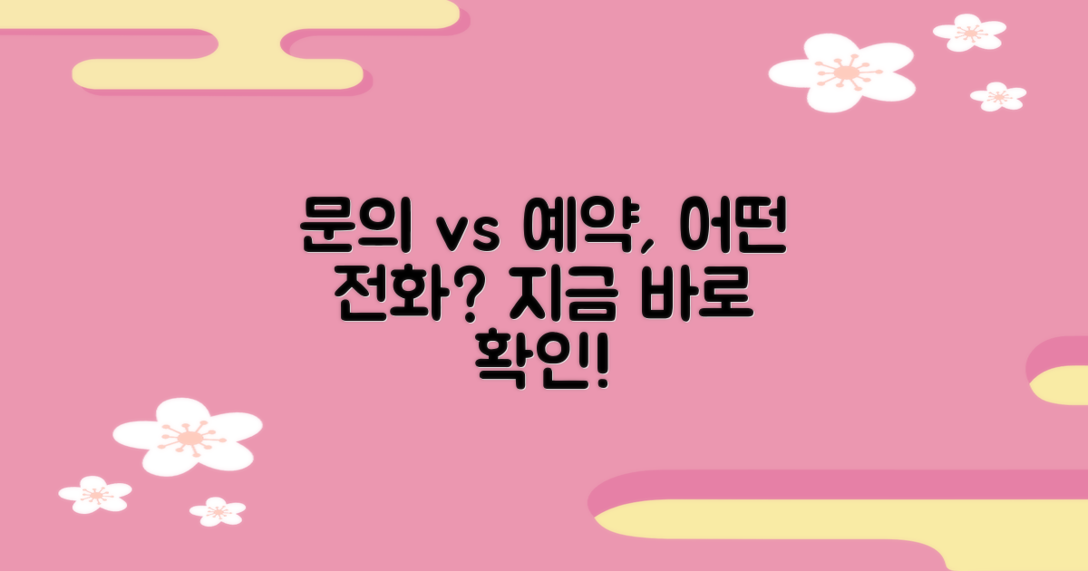 전화번호, 문의 vs 예약