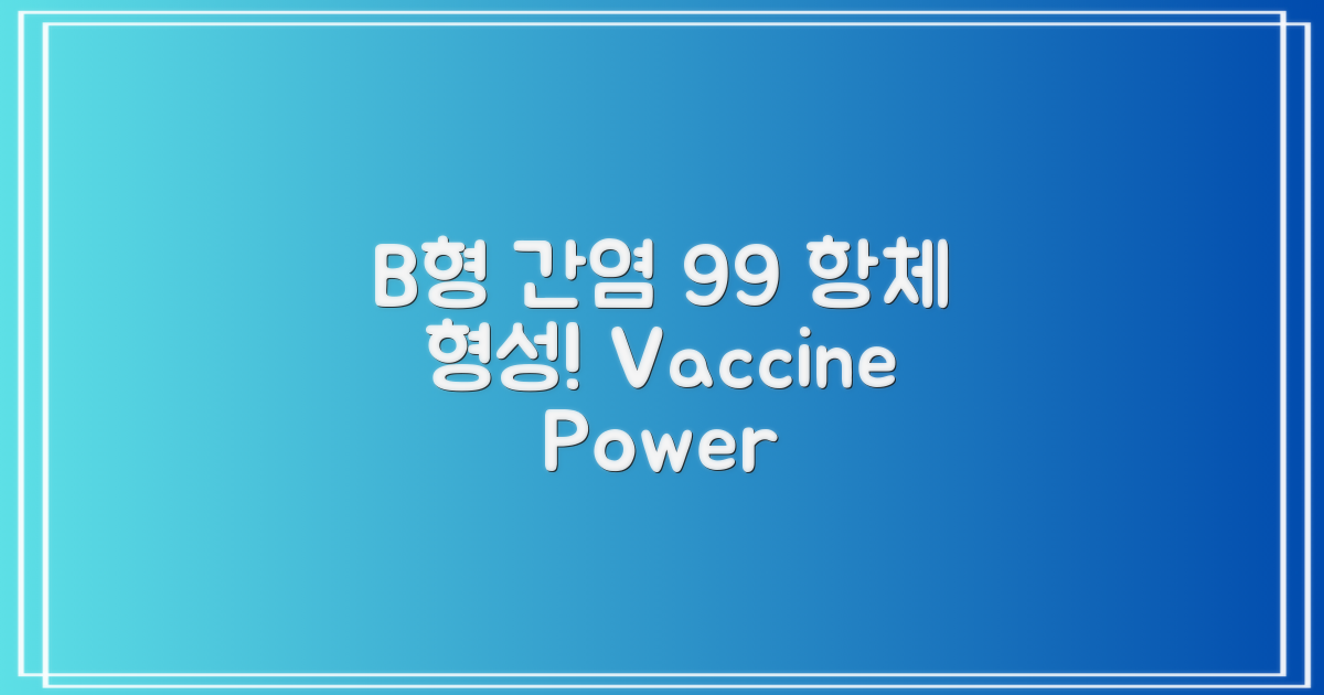 B형간염, 99% 항체 형성